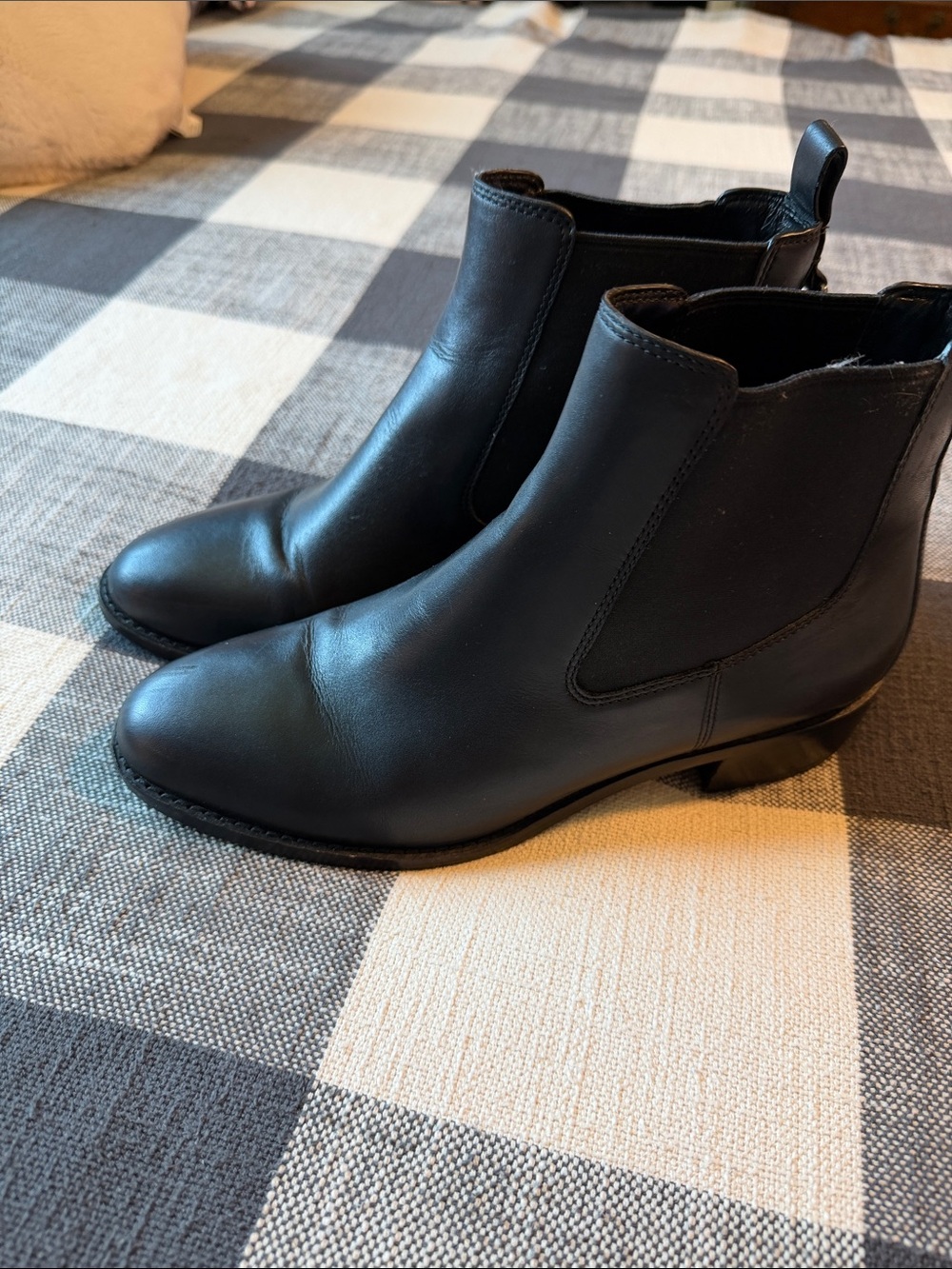 Cole Haan Black Leather Chelsea Ankle Booties